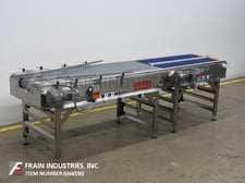 16-3/4" wide x 5' long, Intralox #ARB, activated roller belt conveyor, 2-belt, 1 HP drive