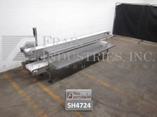 Stainless Steel, dual level, pack off conveyor with flexlink style belts, 1 HP drives