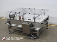 50" wide x 6.5' long, Mettler #Pwrd-Fence, Stainless Steel table top conveyor, Intralox belt, .75 HP drive