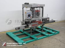Kaps-All #FA-R-24, automatic, 24 head, Stainless Steel, rotary pressure filler rated from 60-240 containers