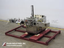 Filamatic #H-Z-300, automatic, 4 head piston filler, with 3-1/2" wide x 112" long delron product conveyor