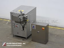 Tetra Pak Hoyer #TAS15, 2 stage, Stainless Steel homogenizer, rated output capacity of 40 gallons per hour