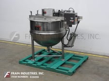 Image for 300 gallon Lee #300D9MT, 316 Stainless Steel jacketed kettle, 90 psi, 54" diameter x 42" deep with an 18" straight wall