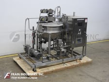 Image for 80 gallon Lee #80EDA, platform mounted, Stainless Steel batch mixing system, 36" diameter x 24" deep kettle, 90 psi