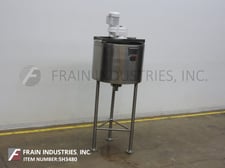 Image for Lee #60-D5S, 316 Stainless Steel jacketed kettle, 32" diameter x 24" deep, 45 psi, 7-1/2" OD/2-1/2" ID flanged bottom discharge