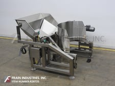 Loos #978-002, Stainless Steel wagon dumper, 53" diameter tote frame w/48" discharge height, 2 HP