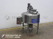 Walker #MT-201, 100 gallon, 316L Stainless Steel jacketed/insulated liquefier, 21" OD top man way with flip
