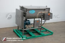 Rietz, Stainless Steel twin paddle mixer, dual flip up covers, dual 7 HP double cahin to motor drives