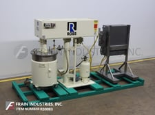 Ross #CDA50, 304 Stainless Steel vertical jacketed mixer, 50 gallon, full vacuum, 2" ball valve discharge