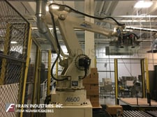 Okura / Columbia #A1600, single robotic, 4-Axis, pick and place palletizer arm rated up to 1600 bags or 1100