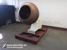 42" Toronto Coppersmithing, 42" diameter x 35" deep coating bowl, copper, ribbed, apple shaped, coating pan