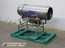 Stainless Steel, continuous motion, rotary ribbed coating drum, 30" ID x 80" long rotating coating drum