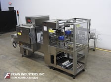 Poly Pack #PH-16, automatic, Stainless Steel shrink bundler and tunnel, 1-30 bundles per minute, 6" wide x