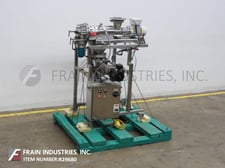 Azo #DMZC-AL-150, continuous, portable, Stainless Steel, centrifugal sifter, 18" length x 8" OD sifting