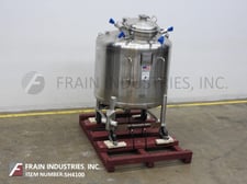 250 gallon Pure-Flo Precision, ITT Industries, 316L Stainless Steel vacuum vessel, 46" diameter x 46" deep