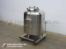 264.1 gallon Lee #1000L, 316L Stainless Steel, jacketed and insulated, internal vacuum tank, 42" diameter x