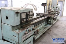 24" x 190" Tos #SUS63, engine lathe, 14" SOCS, inch/metric, 4-jaw 18" chuck, 2-Axis digital read out, #71120