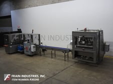 Adco #AFCX3-30-2-SS, complete tri-seal servo driven tray line, w/hot melt glue tri-seal carton sealer,tray