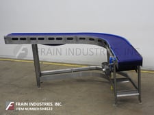 17.5" wide x 14.7' long, E-Quip table top curved conveyor, Stainless Steel, 1 HP drive