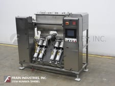 Raque #PF25-4, automatic, Stainless Steel, 4 head piston filler with BL60 paddle agitated hopper, 10-60