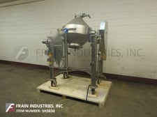5 cu.ft. Patterson, double cone mixer, Stainless Steel, clamp down cover, 1 HP motor drive