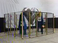 40 cu.ft. Patterson, 304 Stainless Steel twin shell mixer, bolt down covers, 10" ID butterfly valve discharge