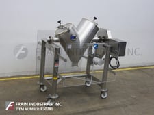 5 cu.ft. Patterson, 316 Stainless Steel twin shell mixer, clamp down covers, 1 HP, 6" ID butterfly valve