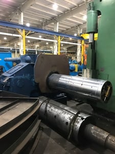 40000 lb. Comeq Stamco recoiler, 70" drum face, 20" x 24" drum diameter, hydraulic push off, 200-400 FPM