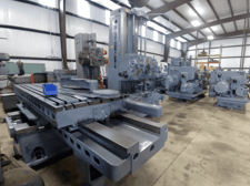 4" Giddings & Lewis #340T, table type horizontal boring mill, #5MT, 36" x 98" table, 20 HP, pendant control