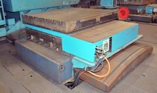 72" x 72" Giddings & Lewis #360P, CNC in-feeding rotary table, T-slotted, 44000 lb., 2001