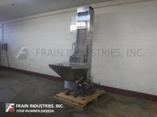Image for 13" wide, MGM Elgin, Stainless Steel incline cleated belt feeder, Stainless Steel hopper, 77" discharge height, .89 HP