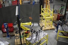 Fanuc, robotic welding cells w/fanuc arcmate 120ib rj3ib, Lincoln MIG weld package