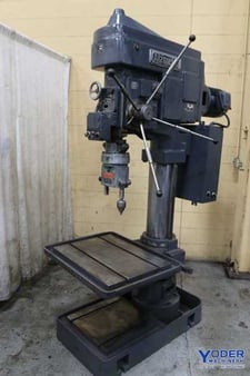 15" Alzmetall #A2-E, single spindle drill, 15" throat, #5MT, 34.5" x26.5" table, 5 HP, #71199 (2 available)