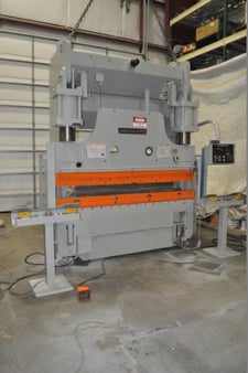 230 Ton, Cincinnati #230ASX6FT, hydraulic press brake, 8' overall, 78" between housing, 2-Axis CNC Back Gauge