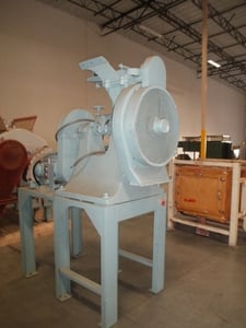 Krupp #16409, attrition mill, 5 HP, 16" dia. discs, double disc, manual adjustment for spacing