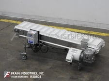 Image for 7-1/2" wide x 4.7' long, Dorner, decline cleated feed conveyor, Neoprene belt, 1/2 HP drive with a vari-speed control