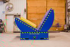 20000 lb. Coilquip #MU20000V80, mechanical coil upender, 80" OD, 60" x 68" deck, 2 HP Eurodrive motor &