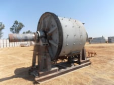 7' x 5'5" Ball Mill, 100 HP, 1180 RPM, 220/440 V., skid mounted,,spare motor, steel liner