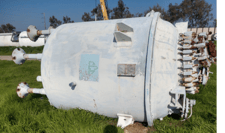 1000 gallon Pfaudler, reactor, G/L, 100 psi, jacketed, 66" dia. x 60" straight side, welded dished top and