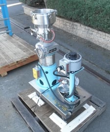 Gifford Wood #Micro-81, colloid mill, Stainless Steel, jacketed, 15 psi, 8" diameter X 7" deep tapering to 1"