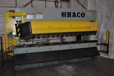 165 Ton, Haco Atlantic #PPS165-1210, 12' overall, 122" between housing, 2-Axis Back Gauge, 6" stroke, 12"