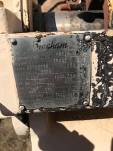 6500 GPM @ 130' TDH, Bingham, 14x16x26 HSA, 1180 RPM, #3296