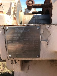 250 GPM @ 600' TDH, Sulzer Bingham, 1.5x4x14B-1 OHH, 3560 RPM, #3297
