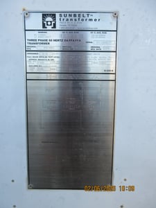 12000/22400 KVA 115000 Delta Primary, 4360Y/2517 Secondary, RTE