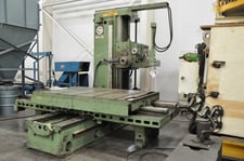 5" Giddings & Lewis #70A-DP5-T-Frasier, table type horizontal boring mill, 50" x98" table, pendant control