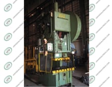 150 Ton, Verson #150-OBG, geared gap frame press, 8" stroke, 22" Shut Height, air clutch, 1969, #10060