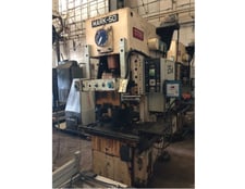 50 Ton, Heller Sutherland #Mark-50, gap press, 4.3" stroke, 33" x17.3"bed, 1998, #10564