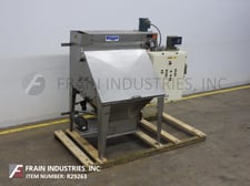 Young #MI-1009, Stainless Steel, self contained bag dump/unloading & dust collection system, 45" x 36" access