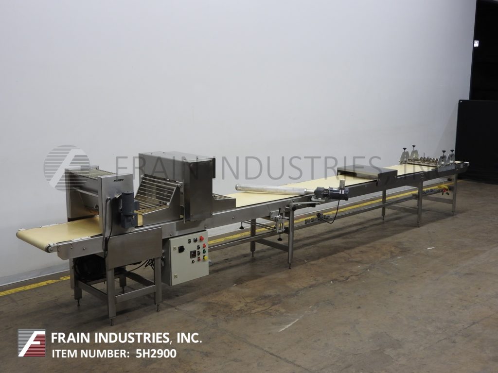 Rondo Bakery Equipment #ZGV600, Stainless Steel, inline dough dusting & cutting system, 10-50 SPM, push