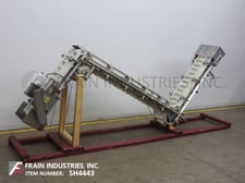 Stainless Steel, Z style bucket elevator, 144" discharge height, 1 HP side mounted motor drive